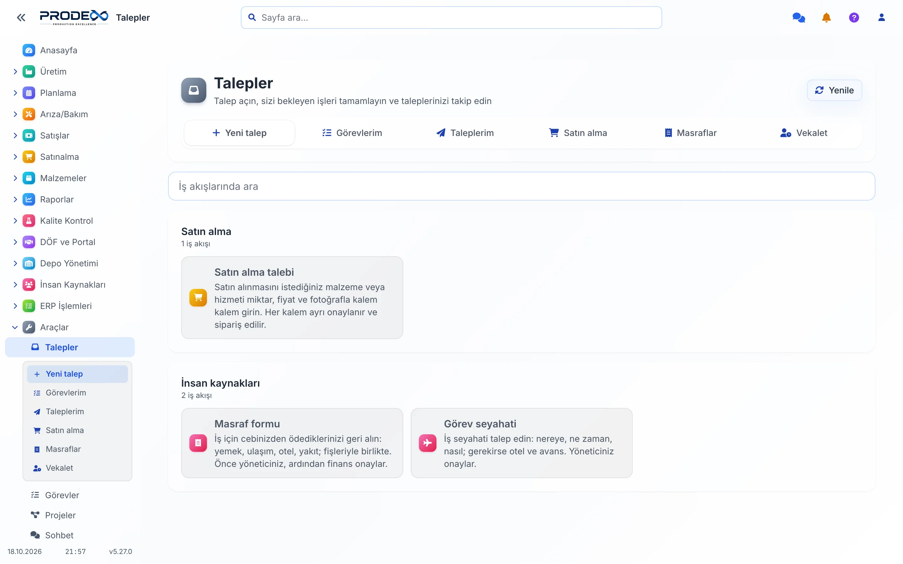 Prodex requests catalogue